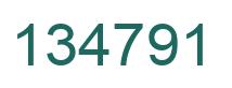 Number 134791 green image