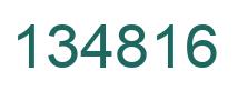Number 134816 green image
