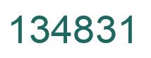 Number 134831 green image