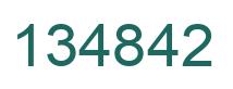 Number 134842 green image