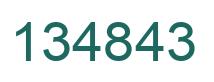 Number 134843 green image