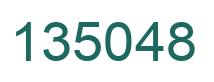 Number 135048 green image