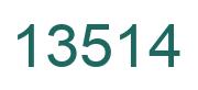Number 13514 green image