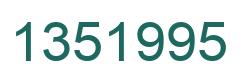Número 1351995 imagen verde