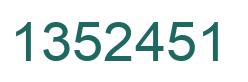 Number 1352451 green image