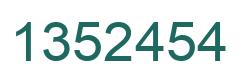 Number 1352454 green image