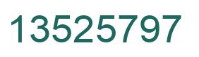 Number 13525797 green image