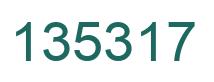 Number 135317 green image