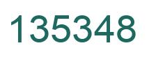 Number 135348 green image