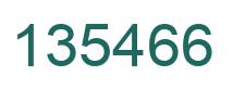 Number 135466 green image