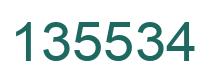 Number 135534 green image