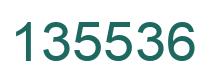 Number 135536 green image