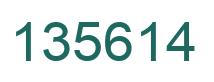 Number 135614 green image