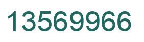 Number 13569966 green image