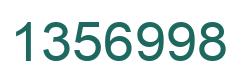 Number 1356998 green image