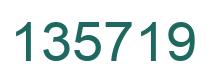 Number 135719 green image