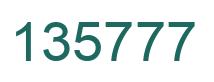 Number 135777 green image