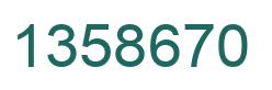 Number 1358670 green image