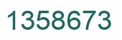 Number 1358673 green image