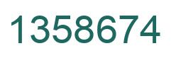 Number 1358674 green image