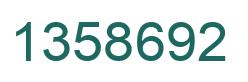 Number 1358692 green image