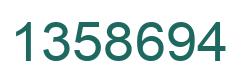 Number 1358694 green image