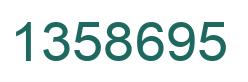 Number 1358695 green image