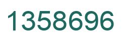 Number 1358696 green image
