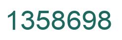 Number 1358698 green image
