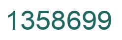 Number 1358699 green image