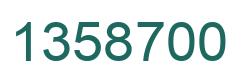 Number 1358700 green image