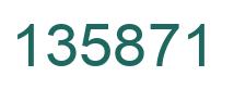 Number 135871 green image