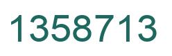 Número 1358713 imagen verde
