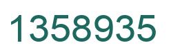 Number 1358935 green image