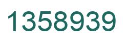 Number 1358939 green image