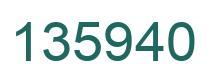 Number 135940 green image