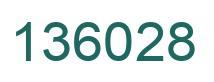 Number 136028 green image