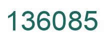 Number 136085 green image