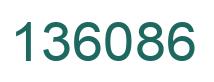 Number 136086 green image