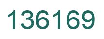 Number 136169 green image
