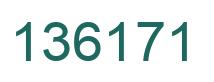 Number 136171 green image