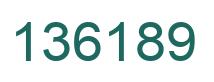 Number 136189 green image
