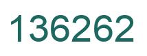 Number 136262 green image