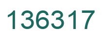 Number 136317 green image
