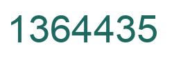 Number 1364435 green image