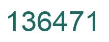 Number 136471 green image
