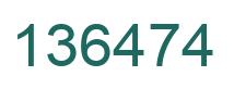 Number 136474 green image