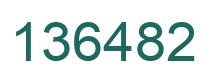 Number 136482 green image