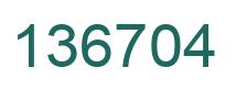 Number 136704 green image