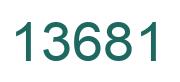 Number 13681 green image